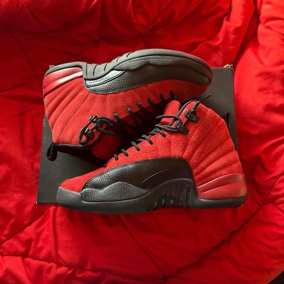 Jordan Red and Black High-Top Sneakers